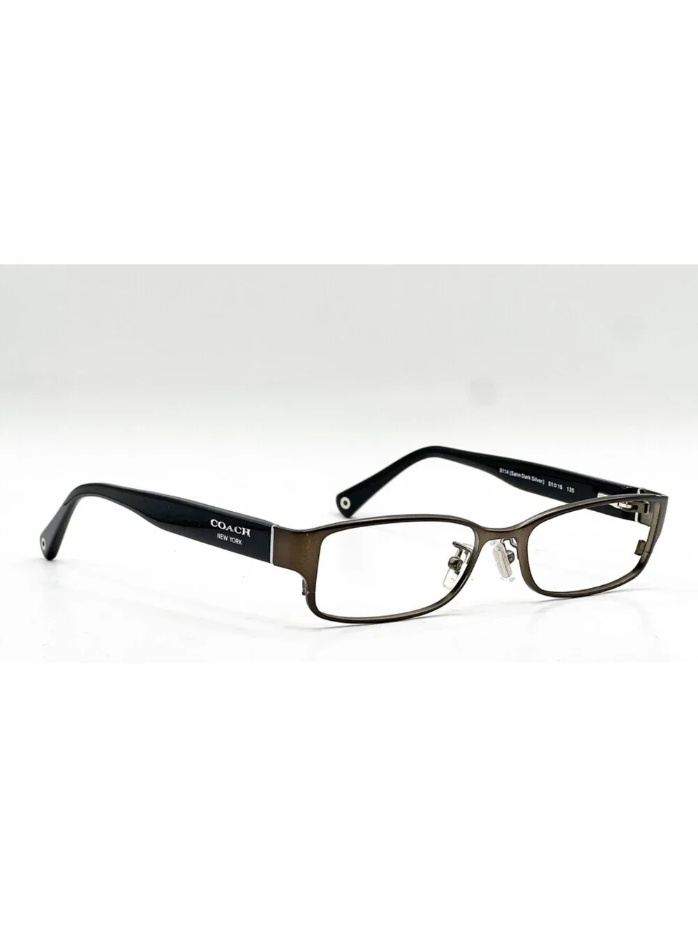 Coach HC 5031 9114 Dark Satin Silver Full Rim Eyeglass Frames 51-16-135